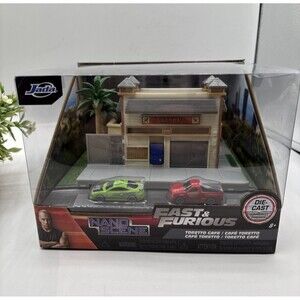 Jada Fast & Furious Nano Scene Toretto's Café Die Cast Cars Diorama NEW Sealed